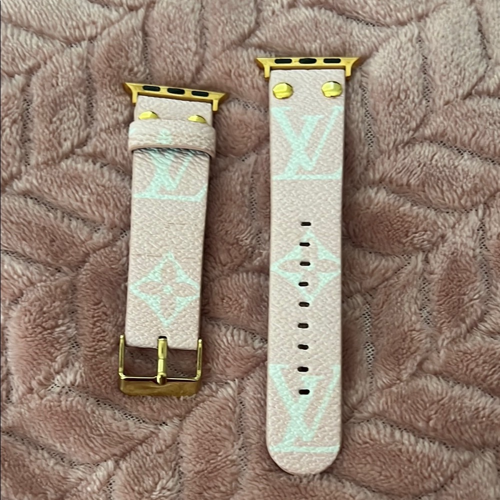 Luxury Pink and Gold Watch Strap